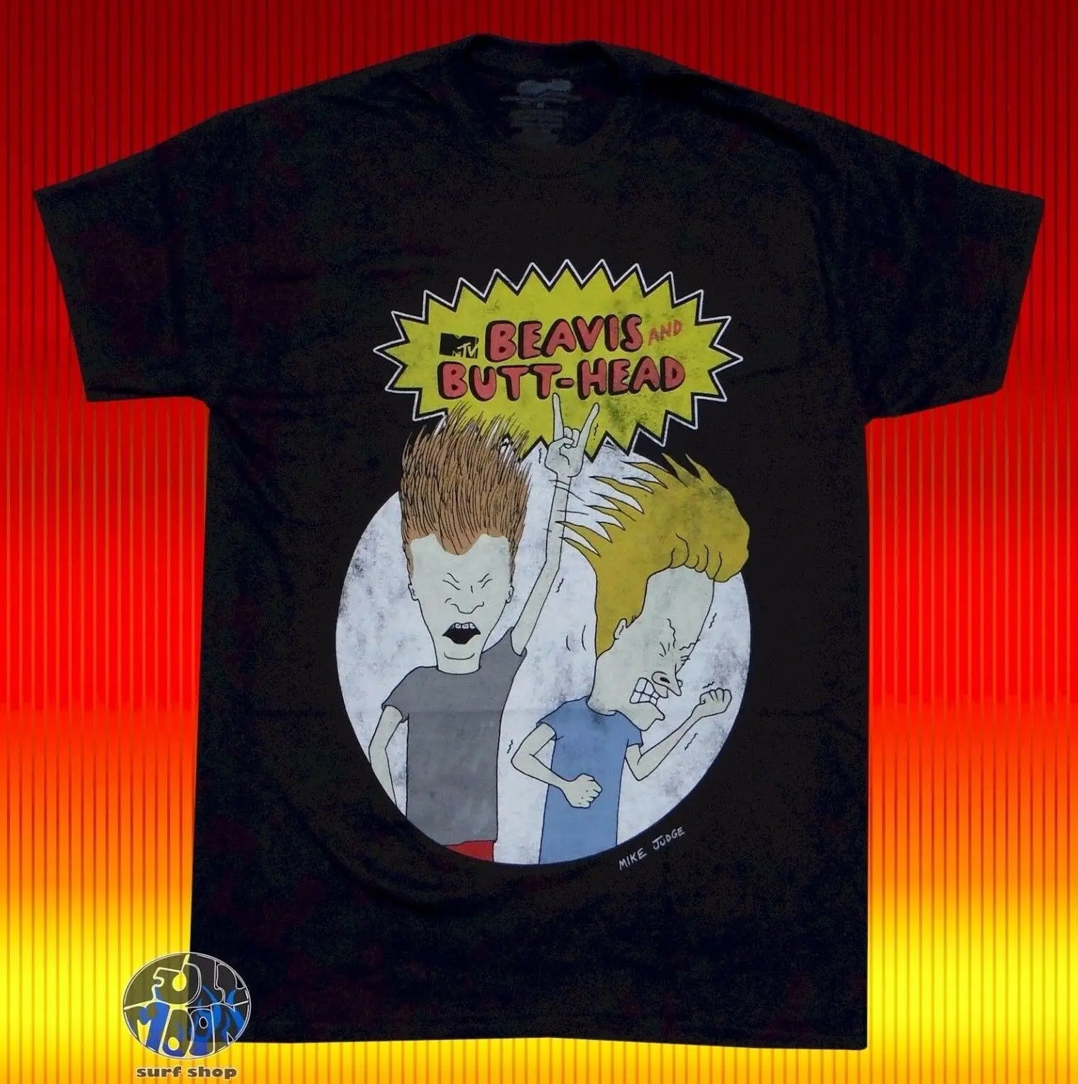 

New MTV Beavis And Butthead Mens Black Vintage Classic T-Shirt