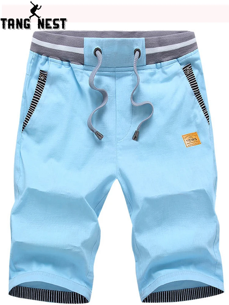 TANGNEST, новинка,, мужские летние повседневные модные шорты, прямые, 5 точек, пляжные Бриджи большого размера, MKD1603