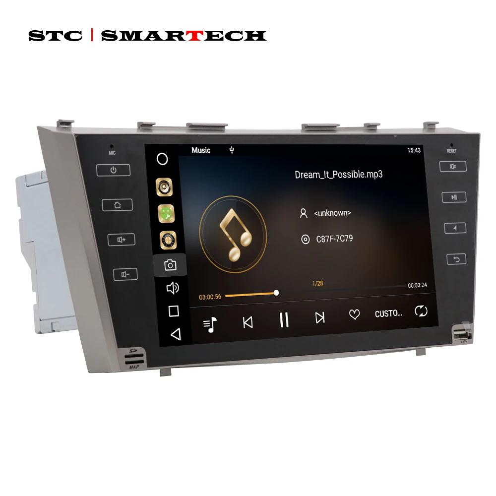 Sale SMARTECH 2 Din 9 inch Screen For Toyota Camry Car Radio Audio GPS Navigation System Octa Core Android 8.0 4GB RAM 32GB ROM OBD 7