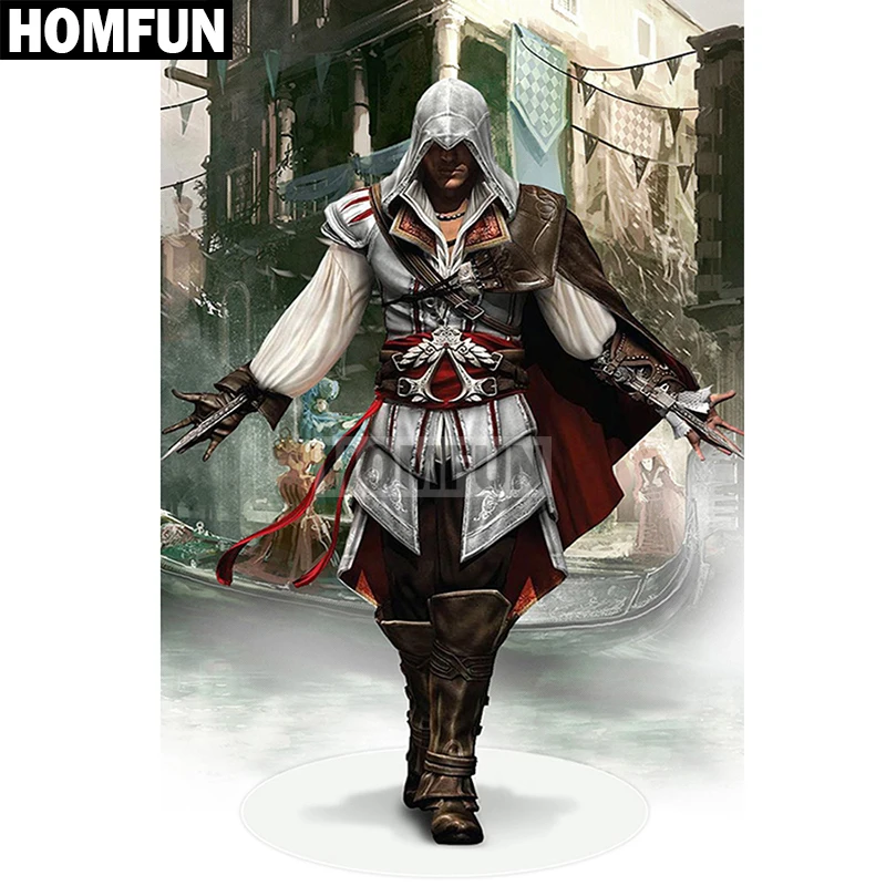 

HOMFUN Full Square/Round Drill 5D DIY Diamond Painting "assassin" Embroidery Cross Stitch 5D Home Decor Gift A01875