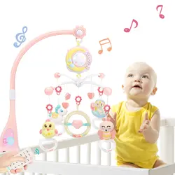 Музыкальные погремушки в кроватку мобильные телефоны кровать колокольчик детская игрушка для новорожденных держатель вращающаяся
