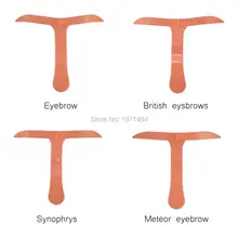 20 шт многоразовый Перманентный макияж бровей Уход Трафарет формирователь линейка для макияжа 4 различных линейка для бровей размер татуировки аксессуары