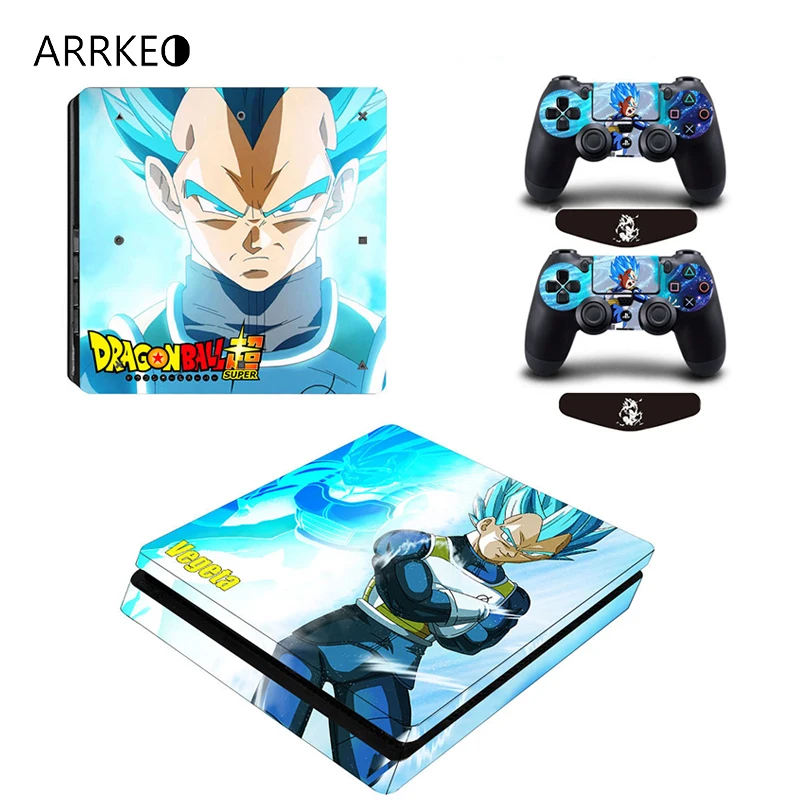 ARRKEO Dragon Ball Z Сон Гоку Вегета мужские шорты для купания виниловая наклейка PS4 тонкая кожа Стикеры для sony Игровые приставки 4 Slim консоли и 2 контроллеры