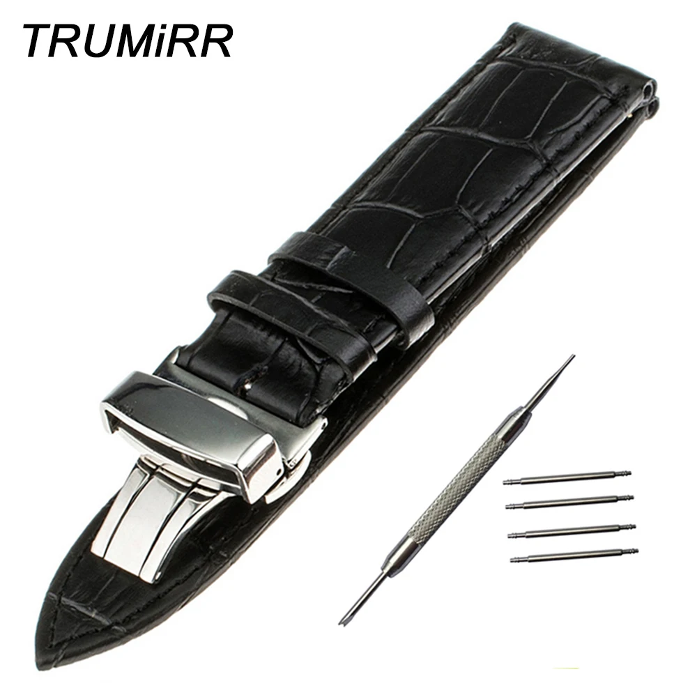 

Butterfly Buckle Watchband 18mm 20mm for DW (Daniel Wellington) Genuine Leather Watch Band Replacement Strap Bracelet Men Women