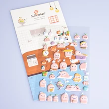 1 Листов DIY Смазливая Kawaii Мультфильм 3D Губка Пузырь Прекрасный Картофель Стикер Дети Детская Игрушка в Подарок Творческий Канцелярские