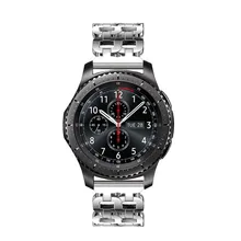 Droppshipping Нержавеющая сталь цепи Стиль браслет из нержавеющей стали смарт-часы ремешок уникальный элегантный для samsung Шестерни S3 18#824