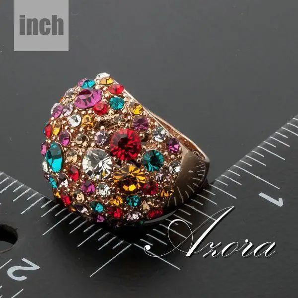 Azora шикарный цвет розового золота разноцветный Stellux Австрийский Кристалл кольцо TR0102
