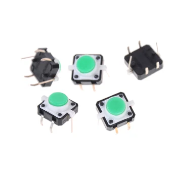 

5pcs/lot 12*12mm 4PIN SMT Tactile Push Button Switch with 5 Colours LED Micro Switch Reset Switch Momentary Tact LED Wholesale