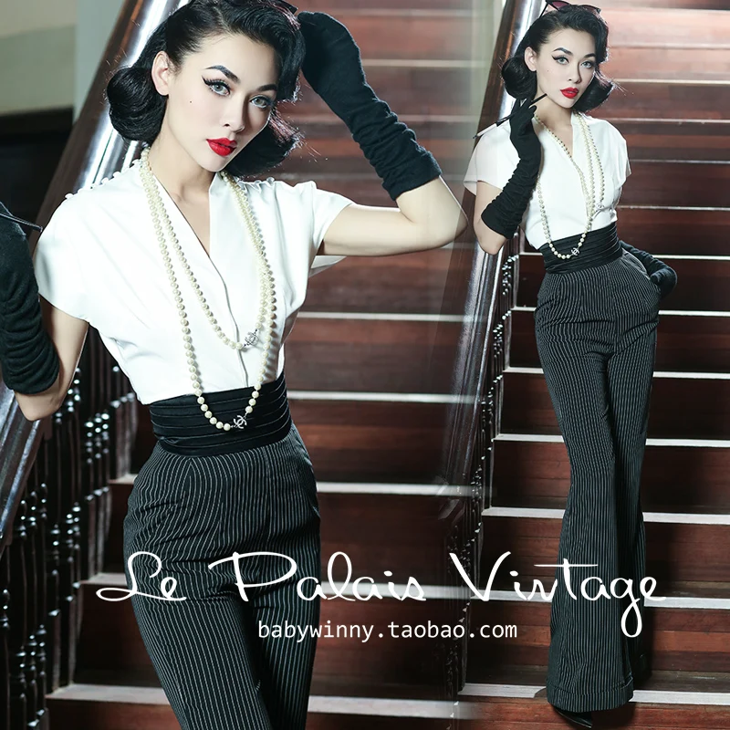 1950s high waisted pants