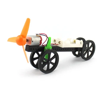 

Feichao DIY Assembly Wind Power Model Car Electric Motor Drive Assault Propeller 4WD Car Science Experiment Student Handmade