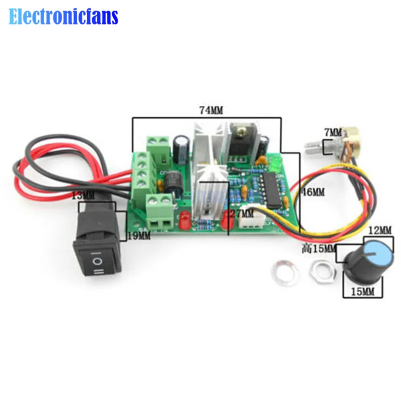 Reverse Switch DC 10-36V Motor Speed Controller Reversible PWM Control Forward