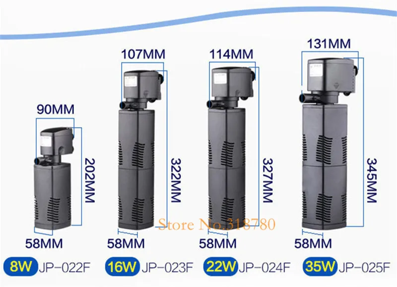 SUNSUN JP-022F 023F 024F аквариумный погружной фильтр насос для аквариума погружной кислородный водяной насос Внутренний фильтр