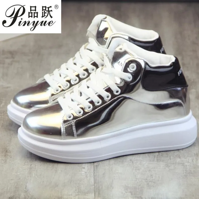 

Women Sneakers Shoes Woman PU Bling Shinny Sliver Sneakers New Spring Autumn Fashion Women Casual Shoes Women's footwear