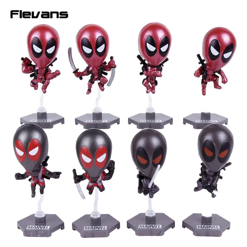 Marvel Deadpool Mini Action Figures Car Accessories Bobble Head Dolls