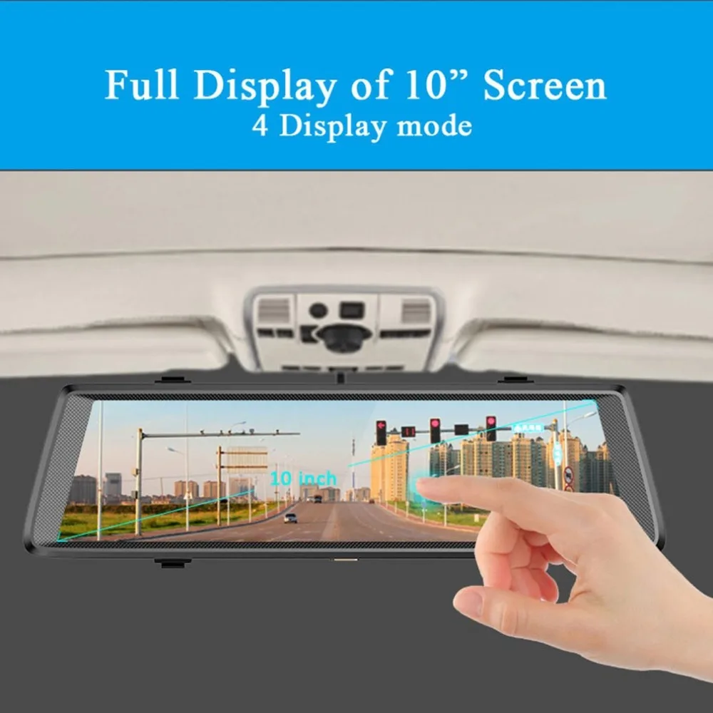 

1080P Mini WiFi Car 10.0 inch Camera DVR Video Dash Cam Recorder Monitor Night Vision 140 degrees APP for Android for iPhone