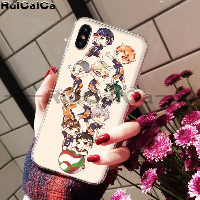 RuiCaiCa Haikyuu Хината атак аниме ТПУ Мягкий силиконовый чехол для телефона для iPhone X XS MAX 6 6S 7 7plus 8 8Plus 5 5S XR