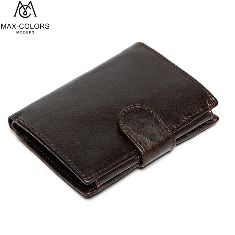 

MC Men Wallet Design Men Trifold Wallets Fashion Purse Card Holder Wallet Man Genuine Leather With HASP Coin Pockets card holder