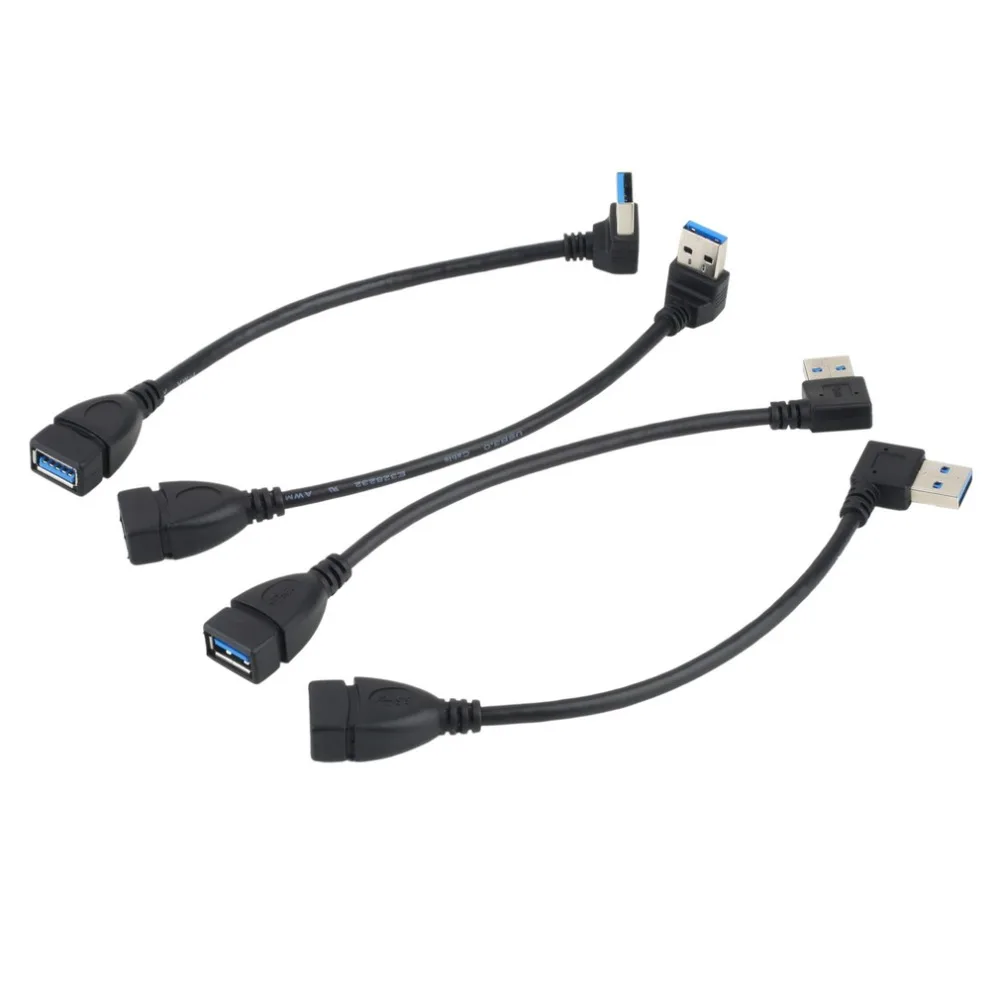 

Universal 25cm USB Extension Cable USB 3.0 Male A to Female A 90 Degree Extension Data Sync Cord Cable Wire Adapter Wholesale