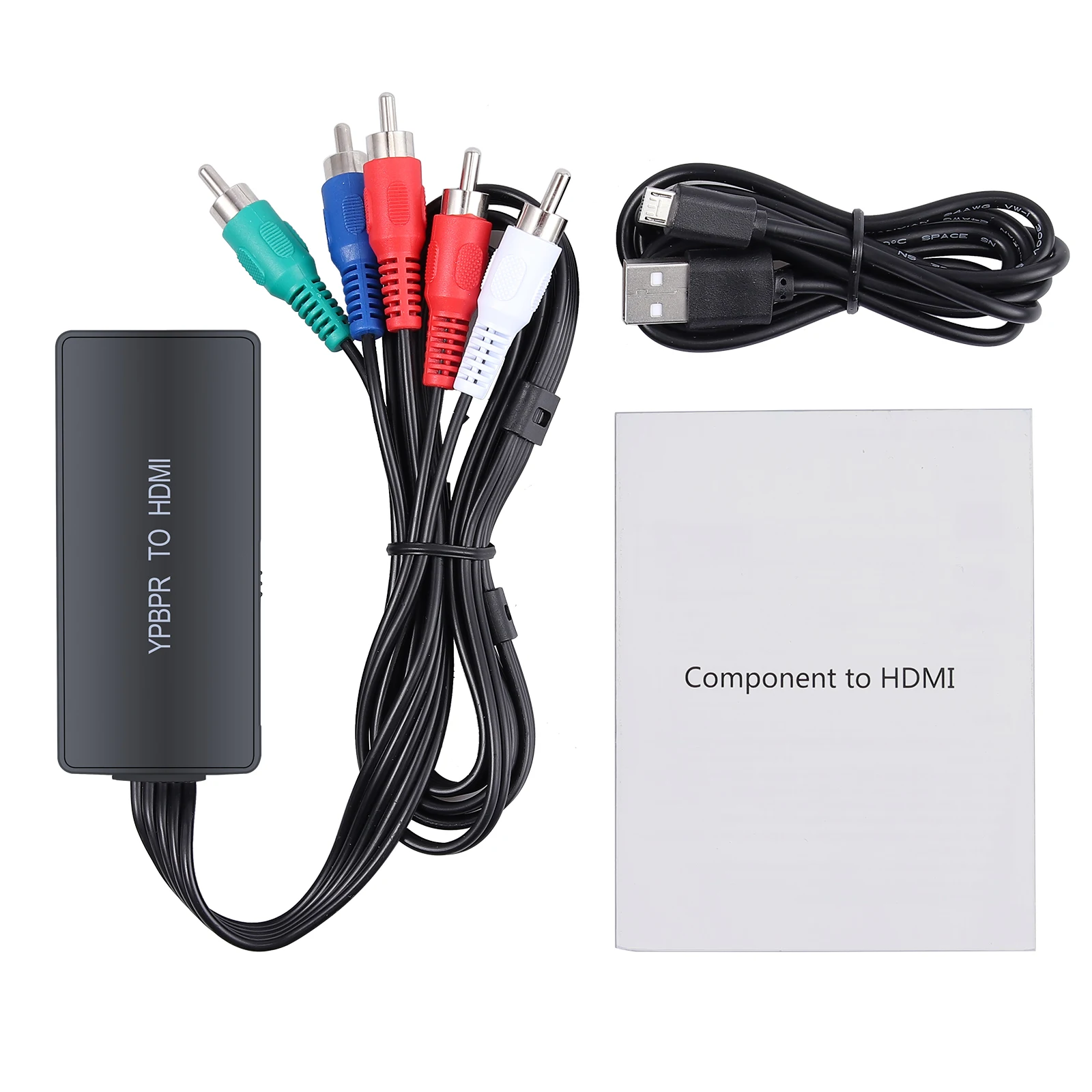 ESYNiC 1080P 5RCA RGB YPbPr к HDMI конвертер Upscaler компонент к HDMI адаптер Upscaler для DVD DVR psp nintendo Xbox 360 HDTV