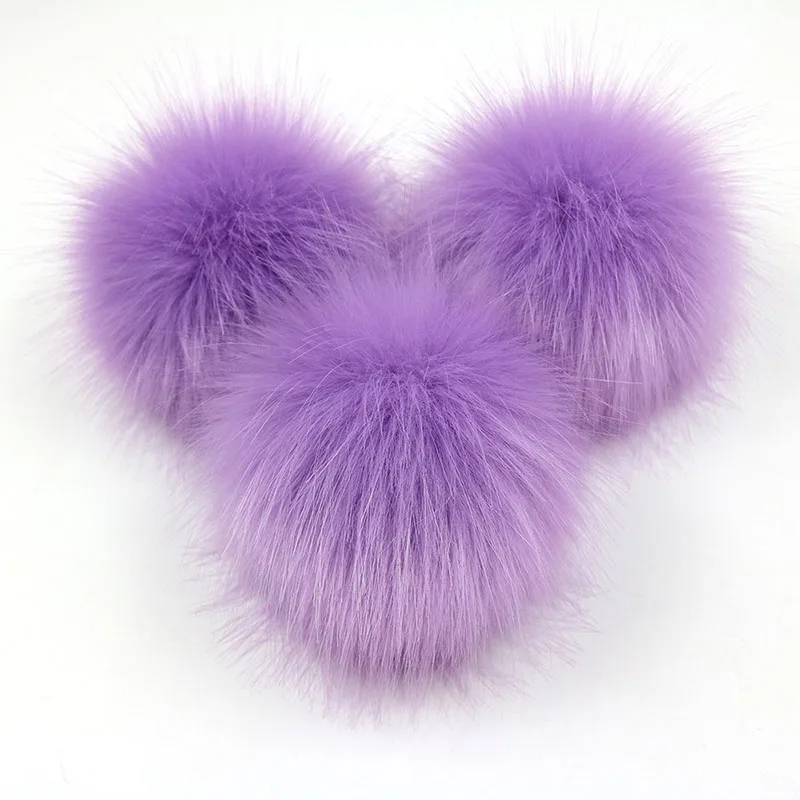 

DIY Crafts Decor 2Pcs/Set Pom Fur Ball Faux Fur Fluffy Pompom Ball For Knitting Hat Hats Caps Shoes Clothes Decoration Colorful