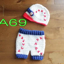 100 компл. ручной работы для вязание крючком Газетчик Hat с соответствующими Шорты для наряд для фото новорожденных nb-3m хлопок