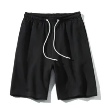 Мужская мода лето Drawstring черные Jogger хлопковые шорты в повседневном стиле с эластичной резинкой на талии спортивные шорты мужские укороченные шорты 4XL 5XL