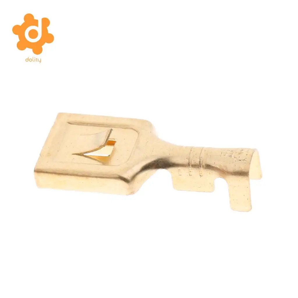 50 Pieces Brass Crimp Terminal Cable Locking Female Spade Connector 7.8mm