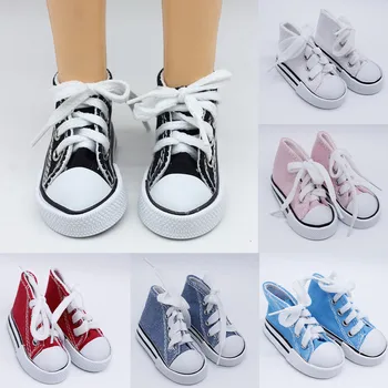 1/3 Doll Shoes 7.5cm Canvas Shoes for BJD Doll Fashion Mini Shoes for Russian DIY Handmade Doll Accessories 1