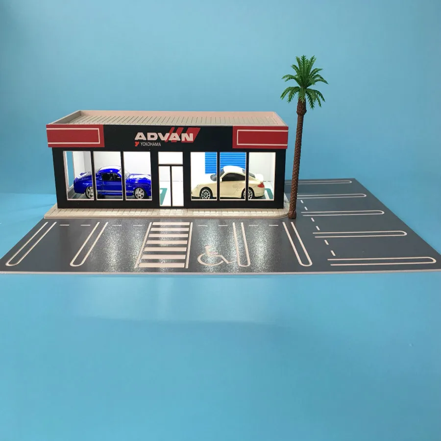 1/64 модель автомобиля сцена выставочный зал ремонт Модифицированная Заводская архитектура диорама Хо поезд N масштаб железнодорожная схема