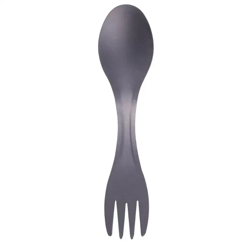 100% чистый Титан Spork Ложка Вилка комбо столовые приборы посуда для пикника гаджет