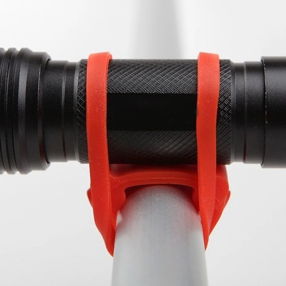 Excellent Bicycle Handlebar Silicone Strap Bike Front Light Holder Phone Fixing Elastic Tie Rope Cycle Bicicleta Torch Flashlight Bandages 4