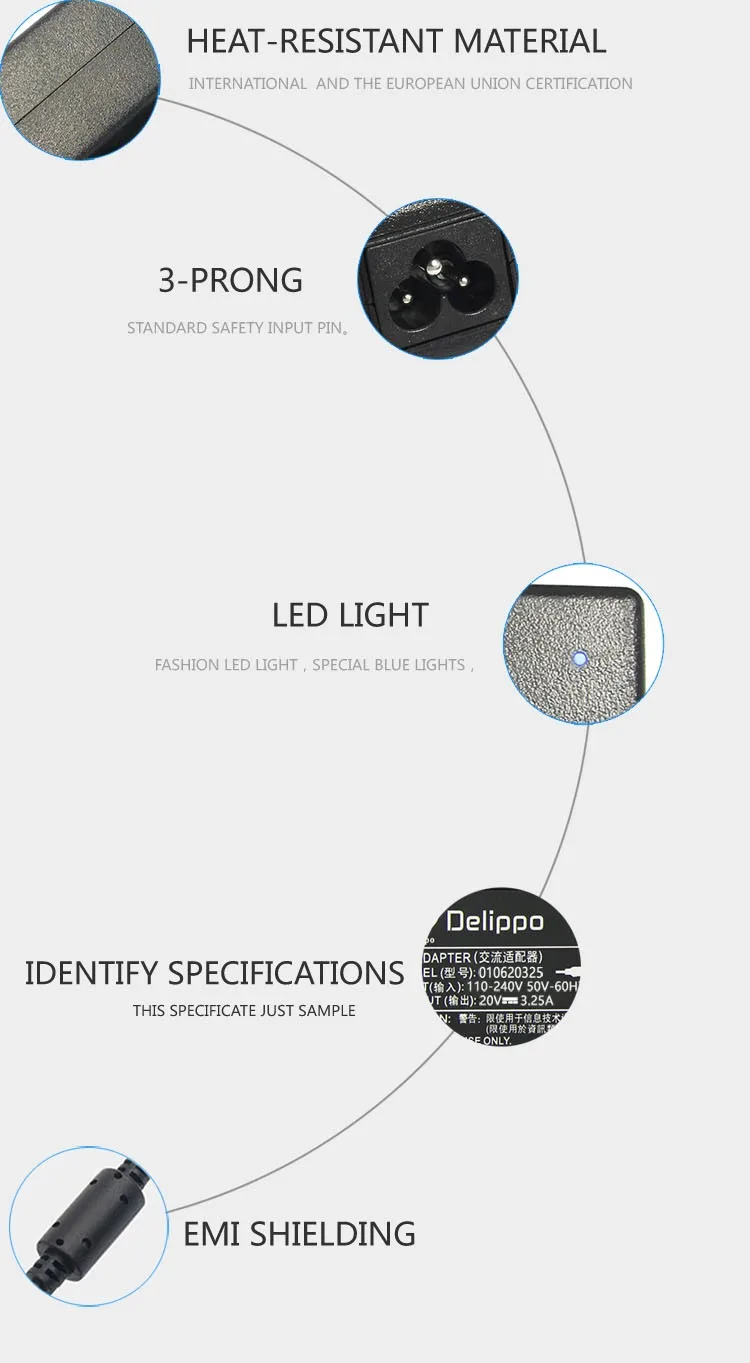 Delippo 19 В 6.32A 120 Вт ноутбук адаптер переменного тока Зарядное устройство для ноутбуков Asus 911-E1b PA-1121-28 N750 N500 G50 N53S N55 питания