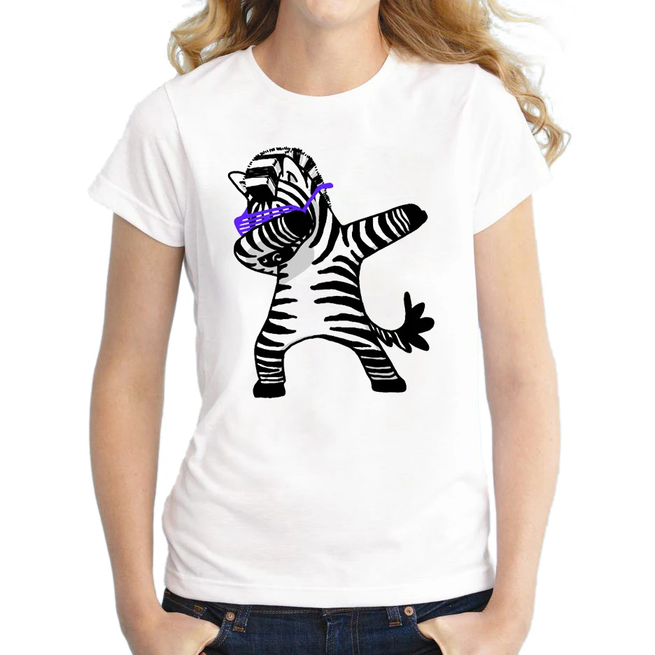 Dabbing Unicorn Women T Shirt Fashion Panda Pug Cat Cartoon Printed Dabbing Unicorn Women T Shirt Fashion Panda Pug Cat Cartoon Printed