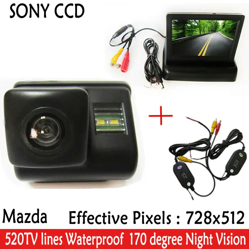 

WIFI camera HD CCD night vision car backup car rear view camera + Car Mirror Monitor for Mazda 3 Mazda 6 Mazda CX-7 MazdaCX-9