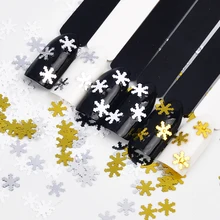 3 цвета Дизайн ногтей Снежинка белый блеск ломтик аксессуары DIY 3D Советы украшения инструменты Гель-лак для УФ-лампы блесток Рождественский маникюр