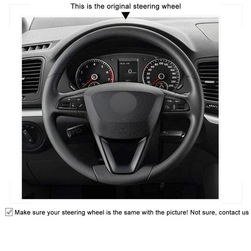 Чехол на руль MEWANT из черной Красной замши для Seat Leon 2013 2020 Толедо 2014 2015 Arona 2017