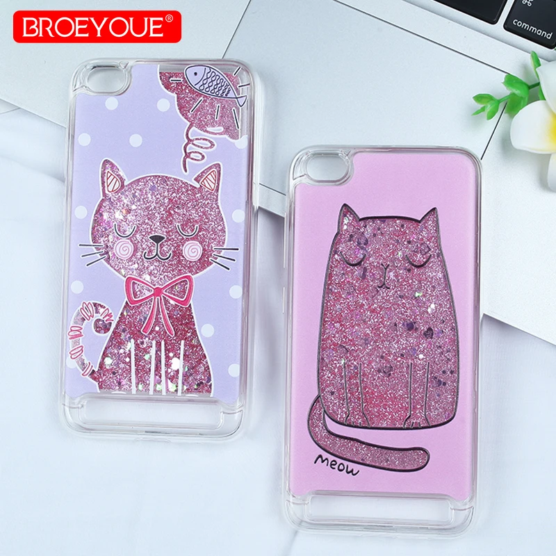 

Case For Xiaomi Redmi 5A Case Liquid Quicksand Soft TPU Silicone Transparent Cover Pink Bling Phone Back Cover For Redmi 5A Case