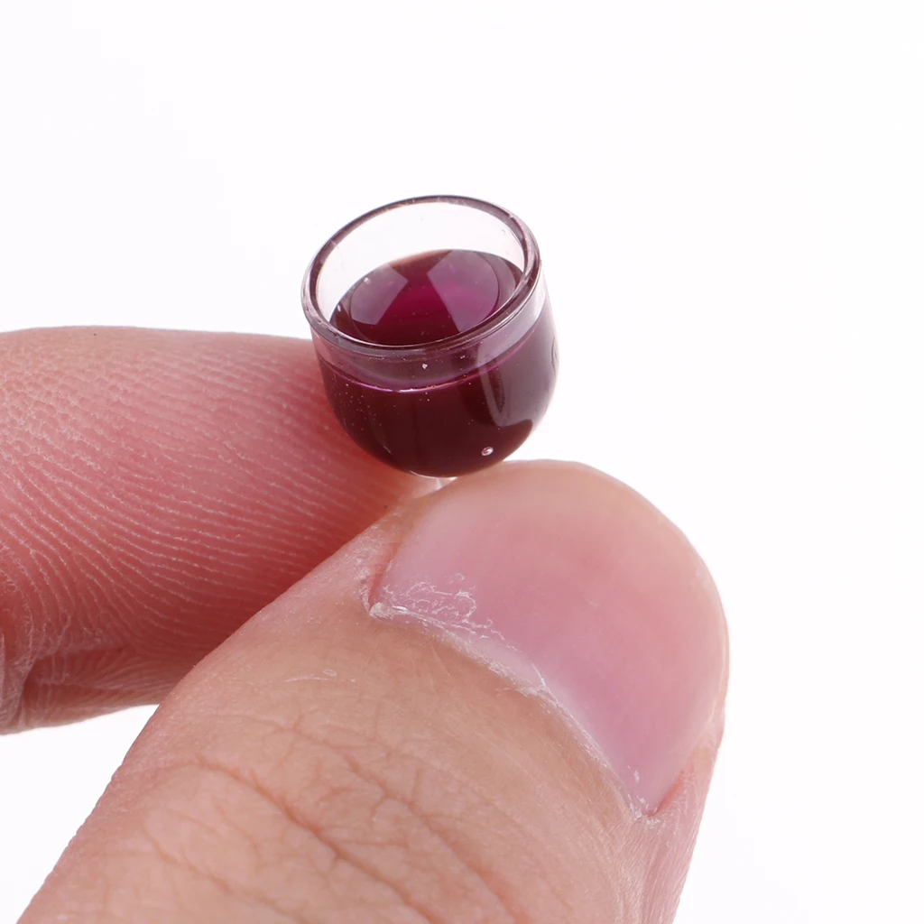 10 Pieces Mini Wine Red Wine Glasses Champagne Cup Goblet Model Food Groceries Dollhouse Life Scenes Decoration Accessories