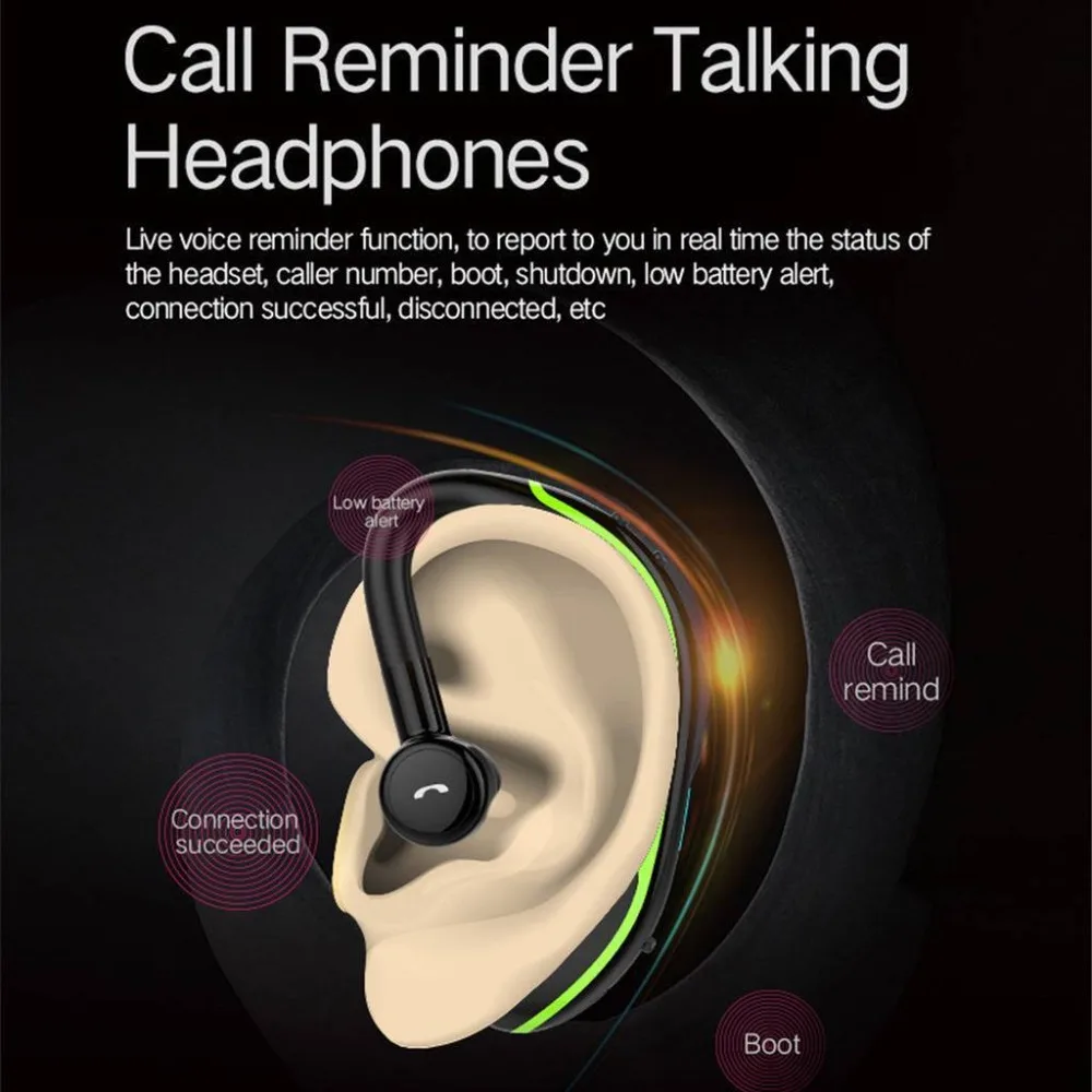 Bluetooth headphone for Apple iPhone X 9 Plus 8 7 6 Noise Cancelling Earbud Bluetooth earphone for Smart Phone Samsung S9 Note