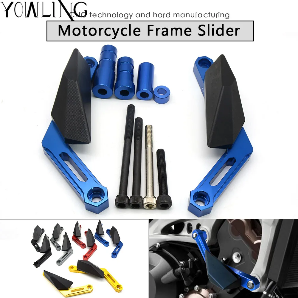 

MT-09 billet modified Frame Sliding Block Motorcycle Crash Protection Engine For Yamaha MT-09 2013 2014 2015 2016