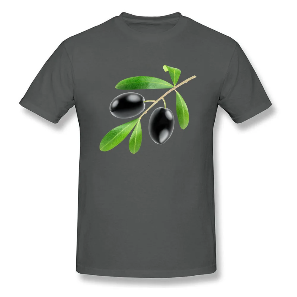 Cotton Men Short Sleeve Branch with black olives T Shirt Normal Tops Shirt Retro Family O-Neck Sweatshirts Drop Shipping Branch with black olives carbon