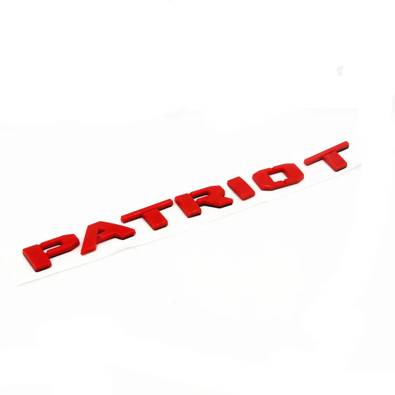 Red ABS Letters Word " PATRIOT " Trunk Badges Emblem Letter Decal