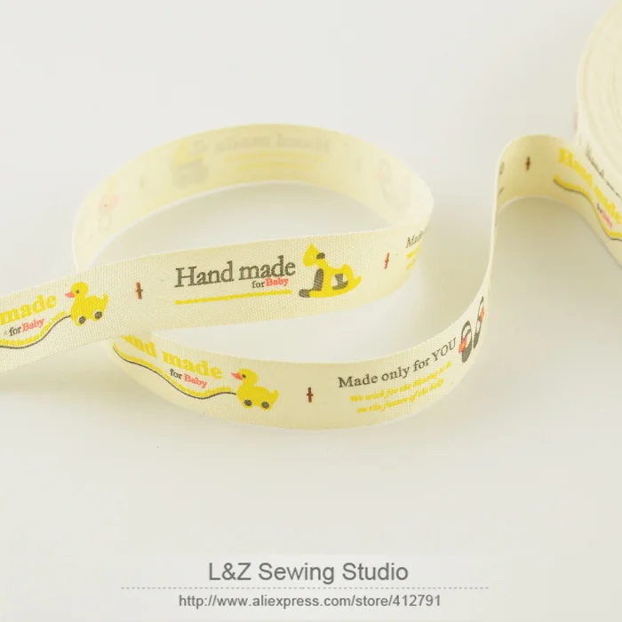 F039#-7 Mini.order is $5 (mix order) 1.5CM width Zakka duck toys label L&ampZ sewing studio free shipping cotton ribbons | Дом и сад