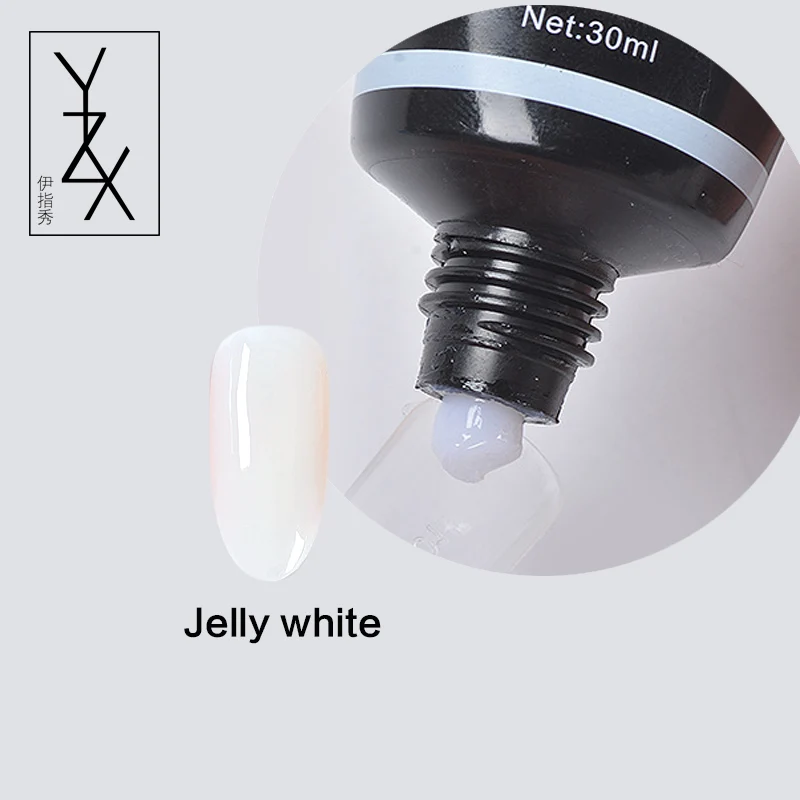 YZX 1x30 мл желе УФ Гель-лак для ногтей для пальцев быстрое наращивание ногтей Камуфляжный акриловый строитель Быстрое расширение лаки для ногтей Замачивание - Цвет: Jelly White