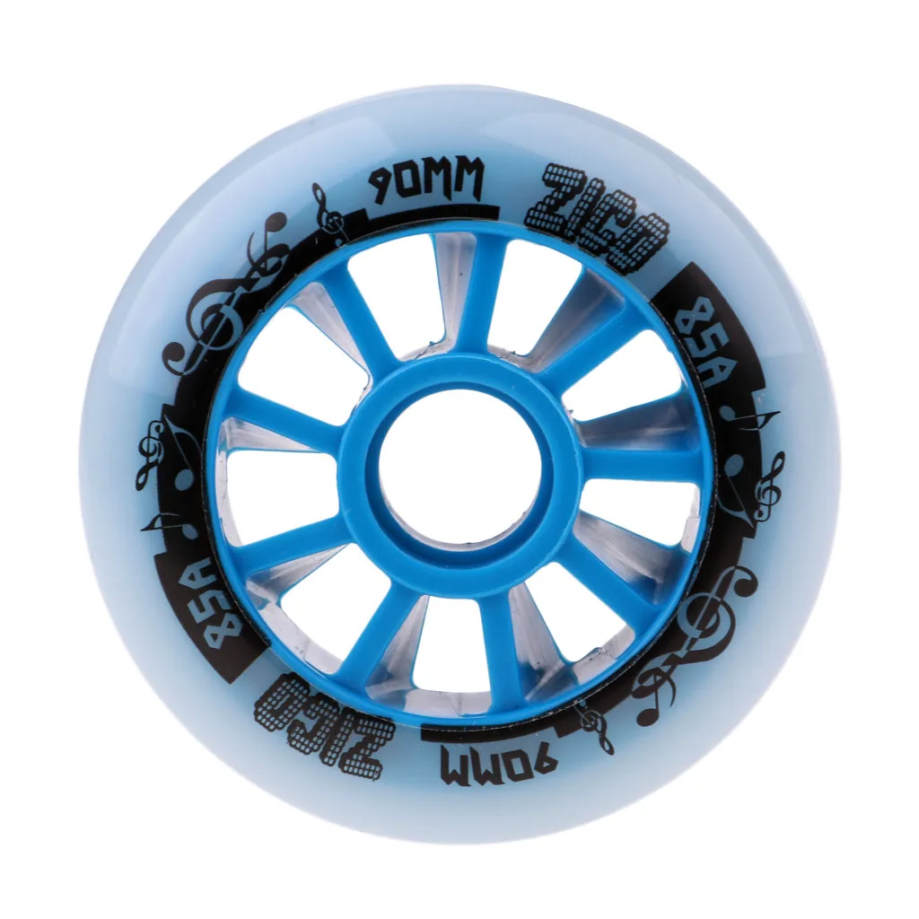 Blue 90mm Уличные роликовые коньки колеса замена гоночные колеса 90 мм/100 мм/110 мм-3 размера - Цвет: Blue 90mm