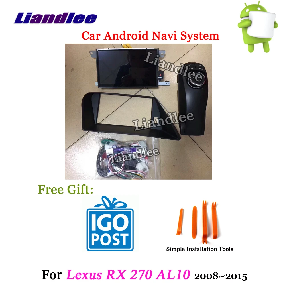 Top Liandlee Car Android System For Lexus RX 270 RX270 AL10 2008~2015 Radio Stereo Carplay GPS Wifi Navi MAP Navigation Multimedia 4