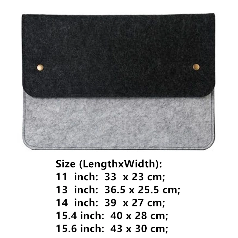 11 13 14 15.4 15.6 Fashion Wool Felt Laptop Bag Pouch Case for Macbook /Lenovo/HP/Dell Notebook Cover for Macbook Air 13 Sleeve 11 13 14 15.4 15.6 Fashion Wool Felt Laptop Bag Pouch Case for Macbook /Lenovo/HP/Dell Notebook Cover for Macbook Air 13 Sleeve