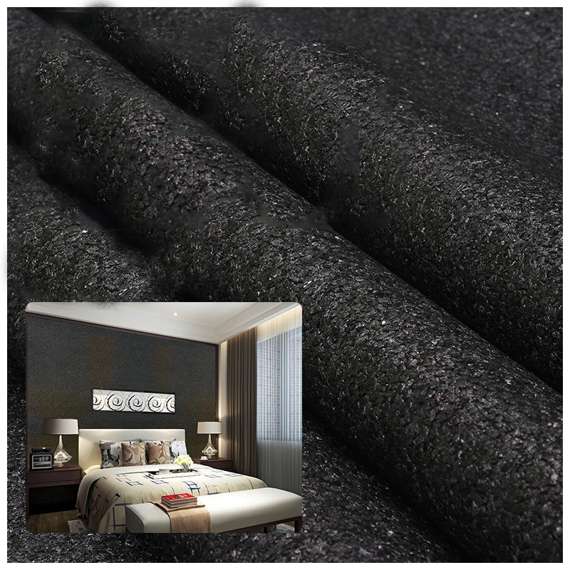 Heat Insulation Natural Vermiculite Wallpaper Roll For Office Room