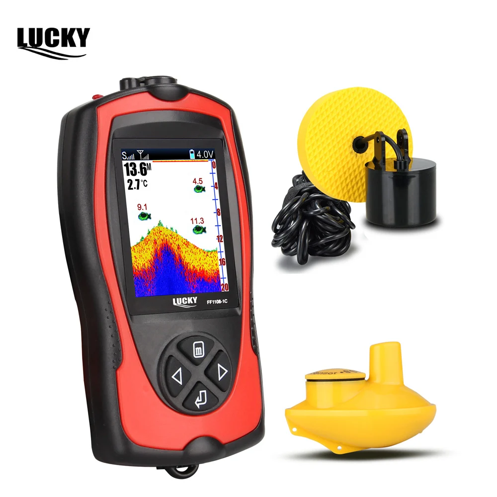 LUCKY FF1108-1C портативный рыболокатор перезаряжаемый проводной и беспроводной