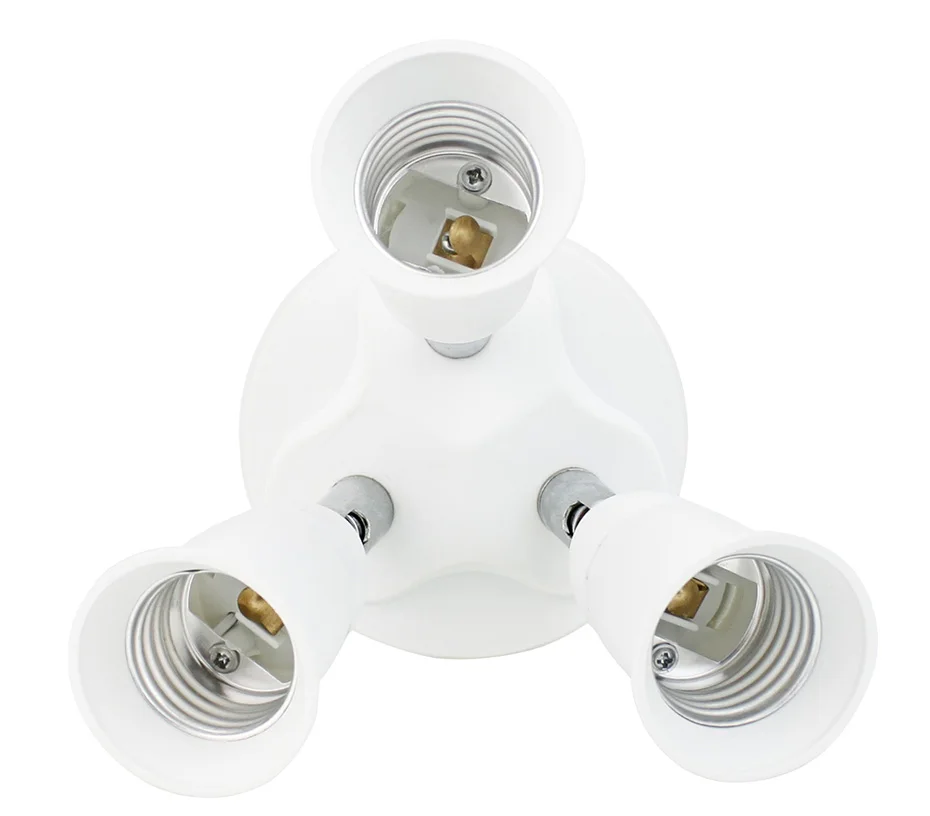 3/4/5 in 1 E26 E27 Standard Light Socket Splitter Adapter Lamp Base Bulb Holder Socket Converter Lightbulb extender